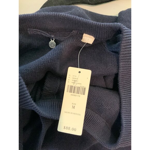 Knitted & Knotted Anthropologie Navy Blue Cold Shoulder, Size M, NWT! - Picture 5 of 5